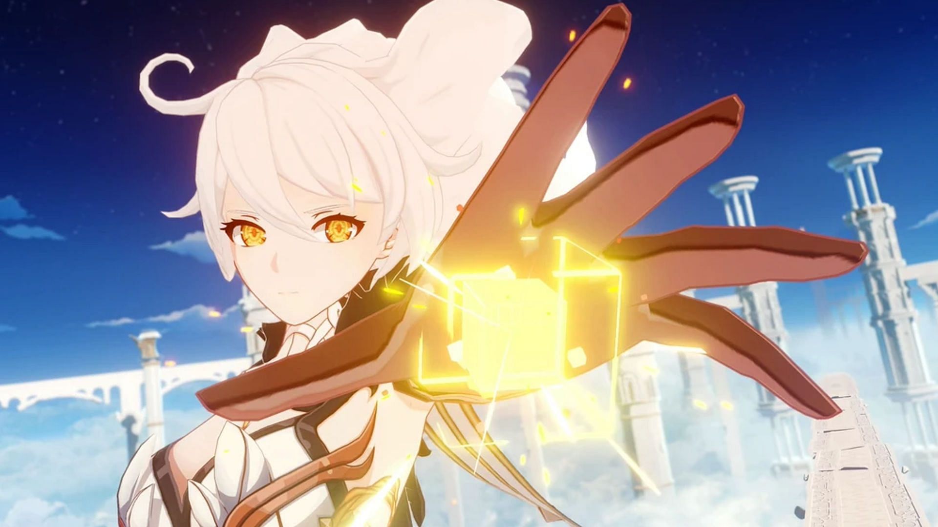 The Unknown God in Genshin Impact's opening cutscene (Image via HoYoverse)